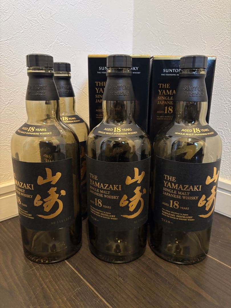 空瓶 山崎 18年 シングルモルトウイスキー 6本セット