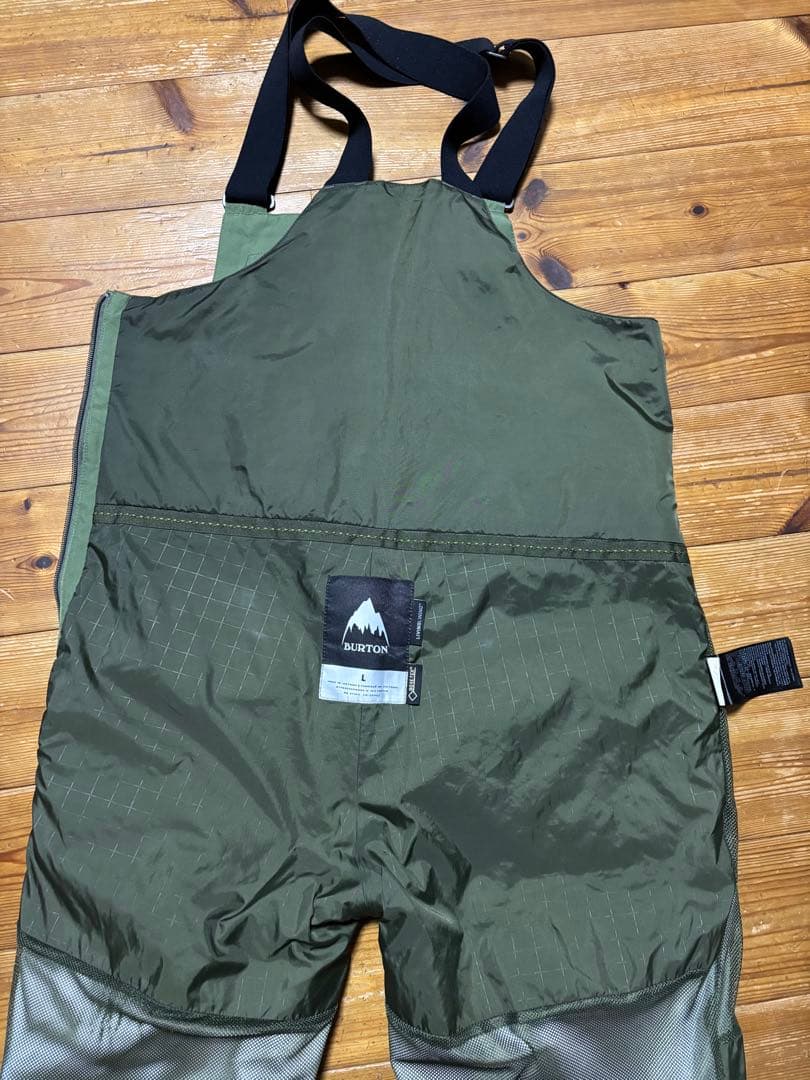 BURTON GORE-TEX ビブパンツ L オリーブグリーン