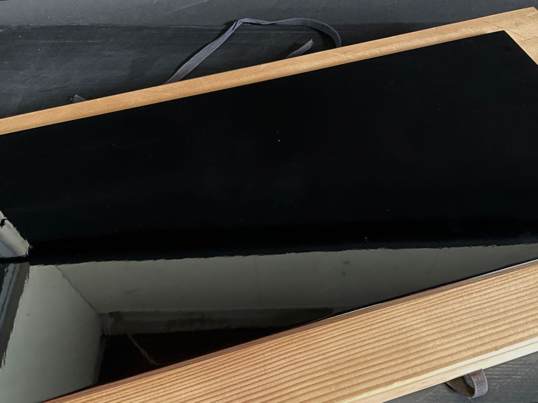 『母』 真塗 長板 塗師 表阿弥 一双炉用 風炉用 共箱 茶道具 （212⑦）