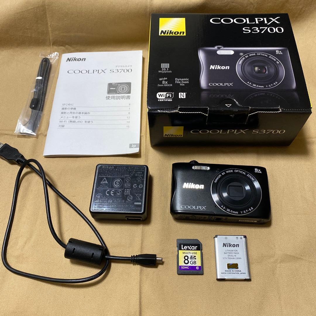 Nikon COOLPIX S3700 デジカメ メモリーカード付き
