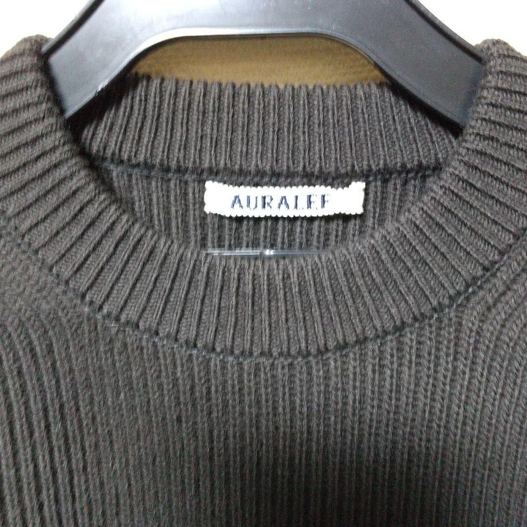 オーラリーメンズセーターブラウン