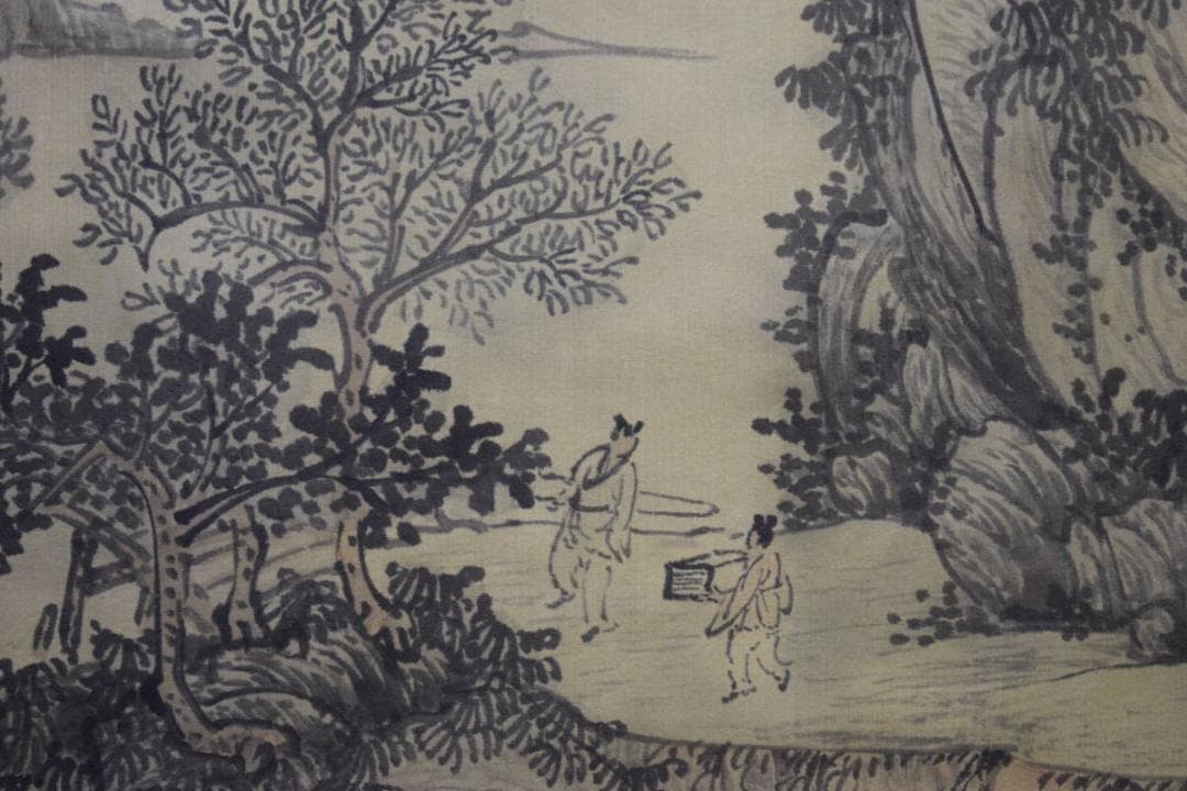 不詳/作者不詳/山水画賛/大幅/布袋屋掛軸HF-940