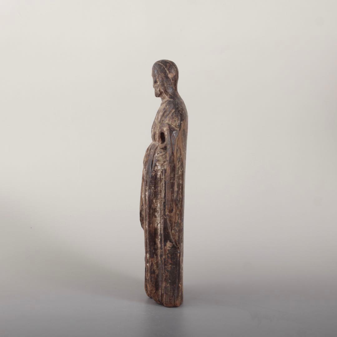 木彫 キリスト像 古道具 アンティーク オブジェ 聖人像