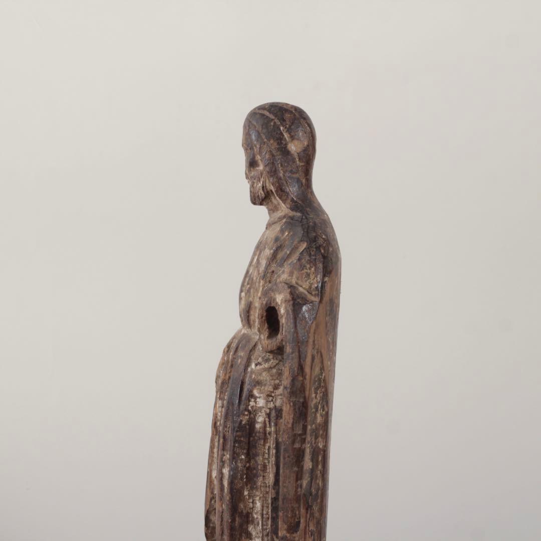 木彫 キリスト像 古道具 アンティーク オブジェ 聖人像