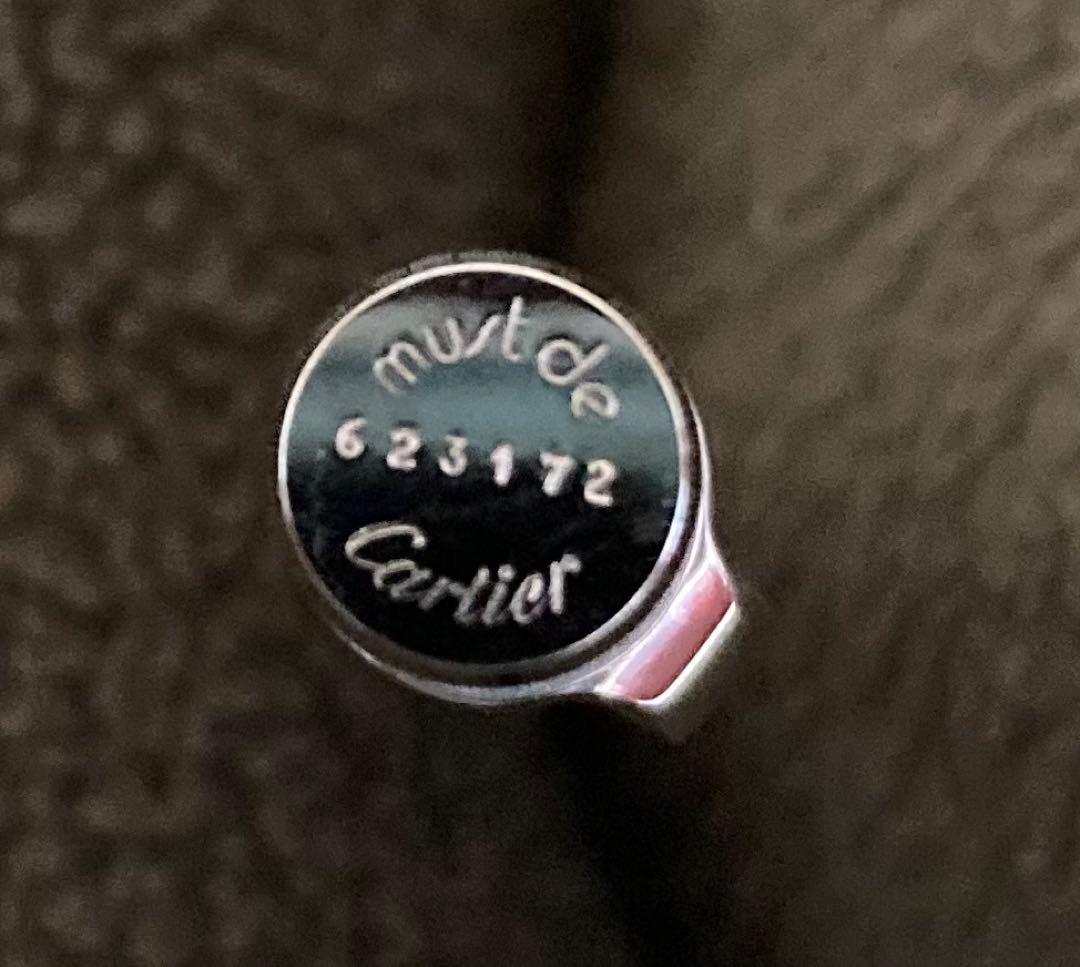 未使用　カルティエCartier ボールペン シルバーメタル　インク黒