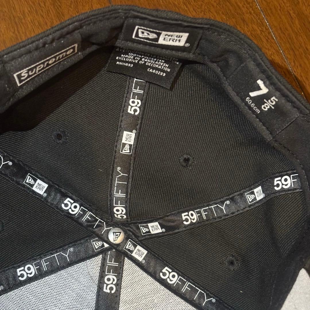 Supreme 59FIFTY ブラックキャップ 75/8 S字ロゴ