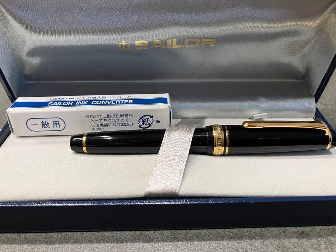 SAILOR ブラック 万年筆 14k カートリッジ付　未使用
