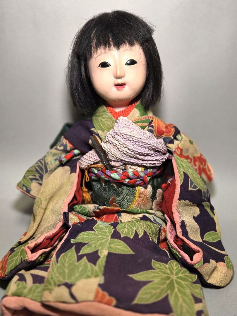 古い市松人形 　女の子　松月作