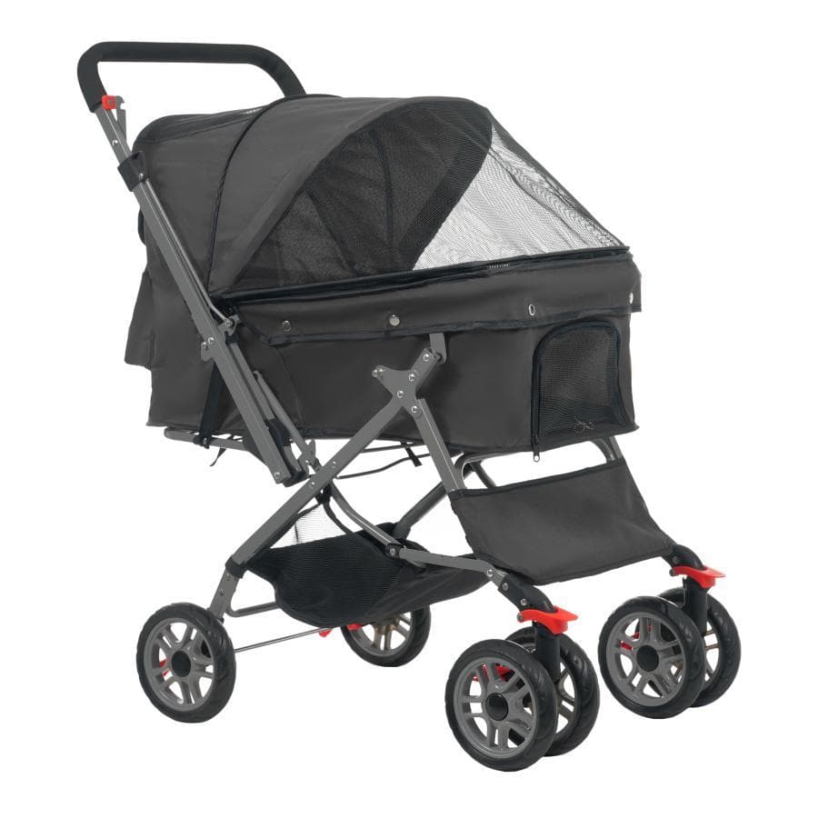 【ブラック】ペットカート 対面式 折りたたみ 多頭 中型犬 小型犬 猫 2way