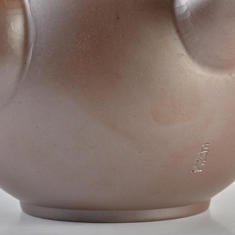 煎茶道具　萬古焼　館正規 作　横手急須　共布共箱　V　R7207