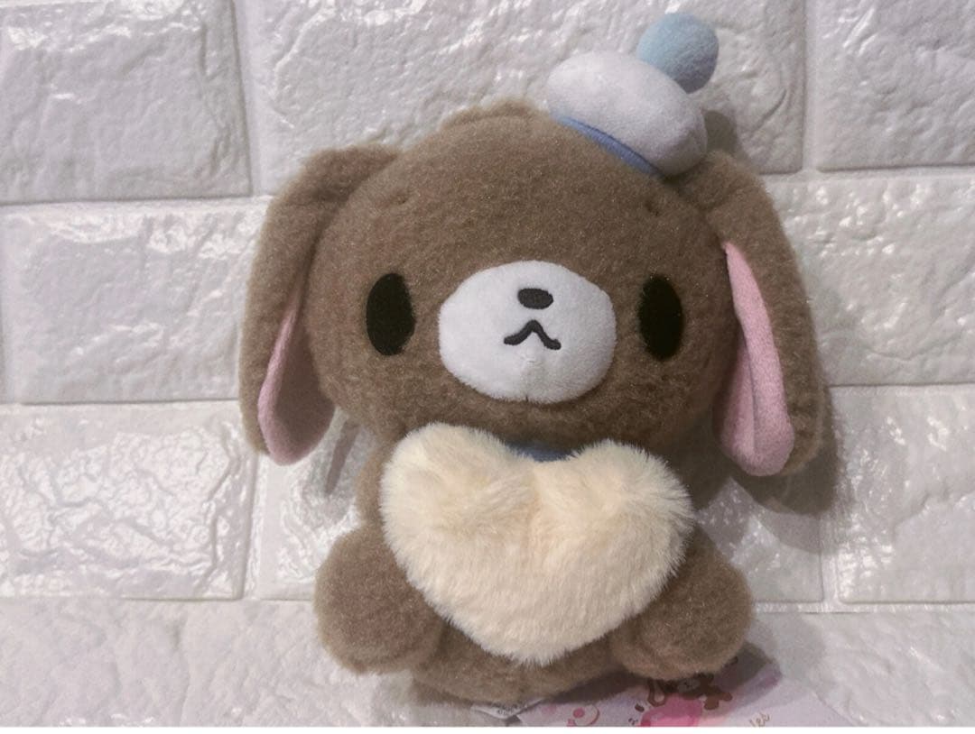 【新品タグ付き】シュガーバニーズ ぬいぐるみ ふわふわハート くろうさ&しろうさ
