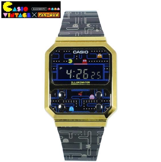 カシオ　パックマン　コラボレーション　 A100WEPC　レア　試着程度　美品