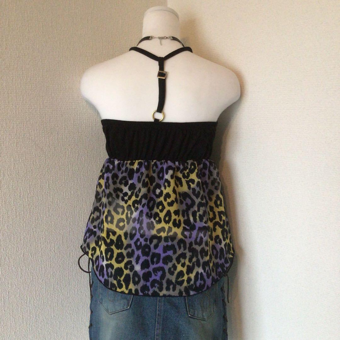 y2k 00s archive d.i.a 紫豹柄　平成ギャルキャミソール　渋谷