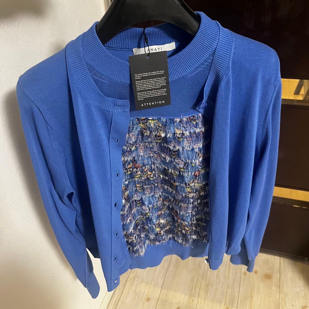 新品☆ANAYI フランジャプリントセットアップ/セオリー、23区、セルフォード