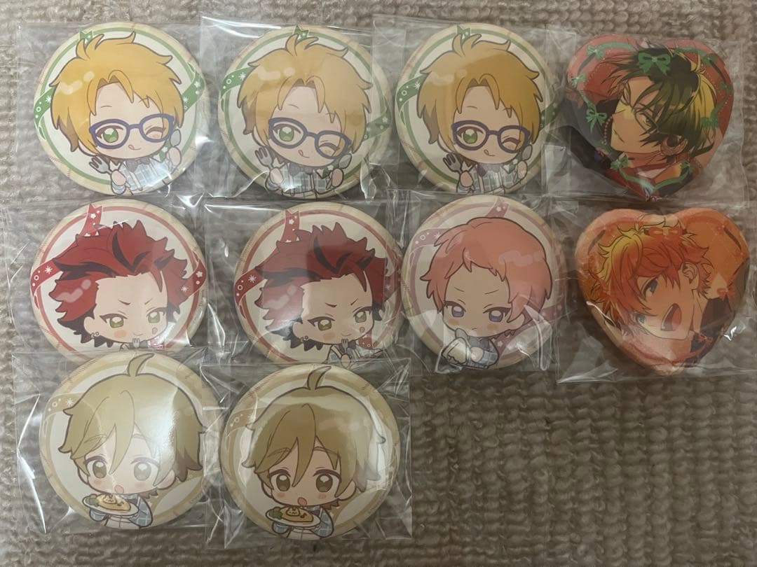 あんスタイベコレサインコラボグリッターアニカフェハート 缶バッジ まとめ売り