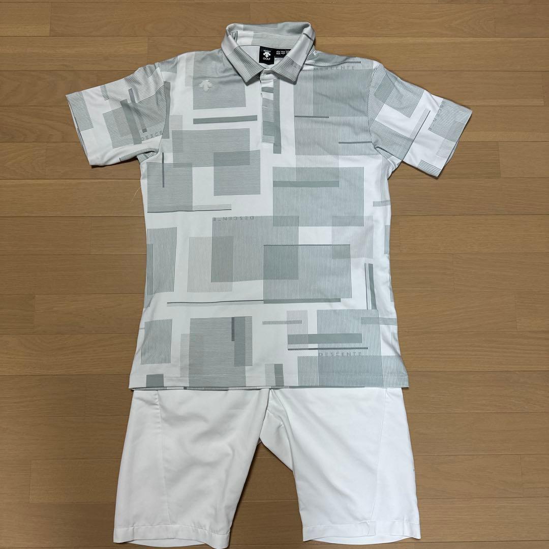 【上下セット】デサントゴルフ 半袖ポロシャツ＆ショートパンツ セットアップ Ｌ