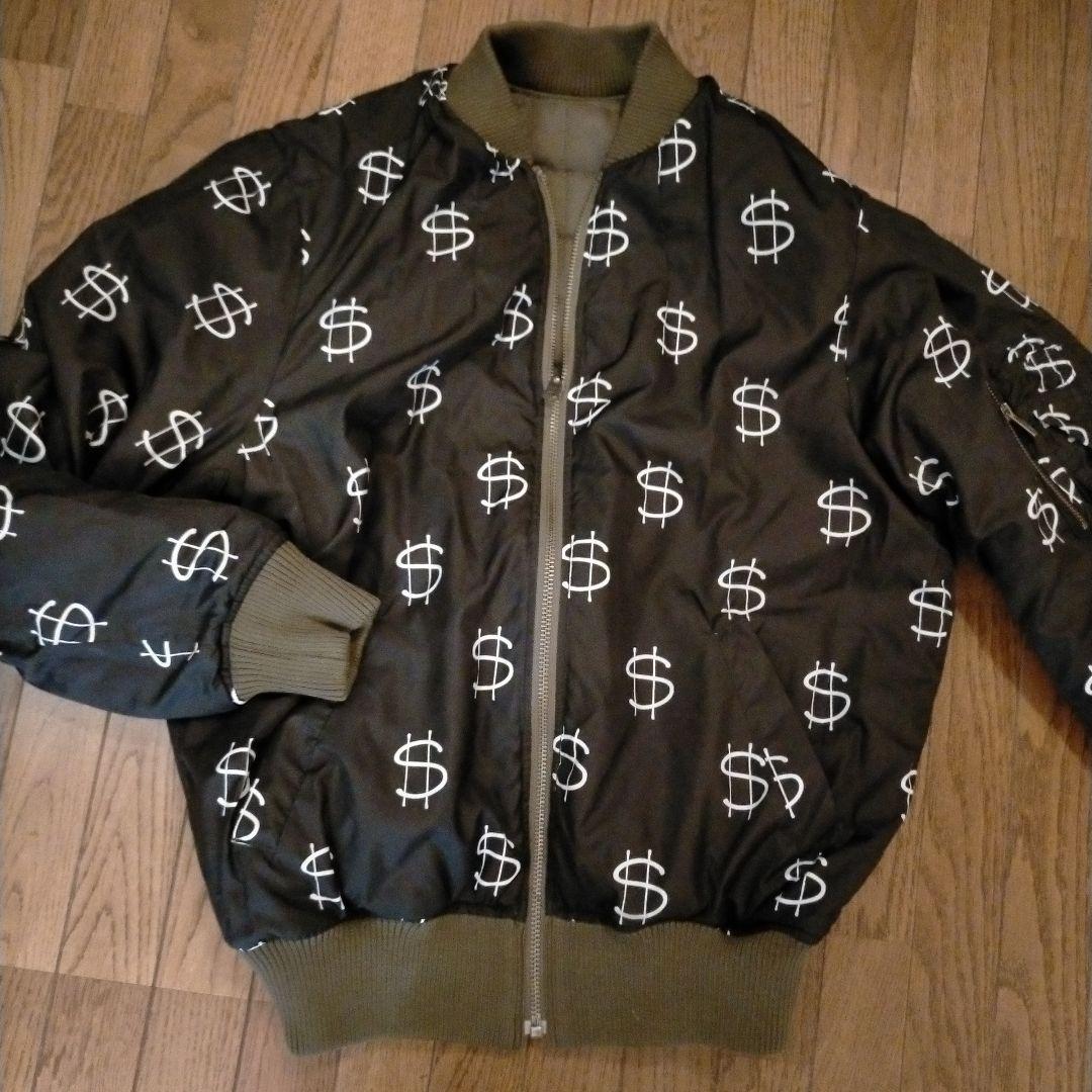 お値下げ STUSSY　総柄　リバーシブル　キルト　ブルゾン　ジャケット　M