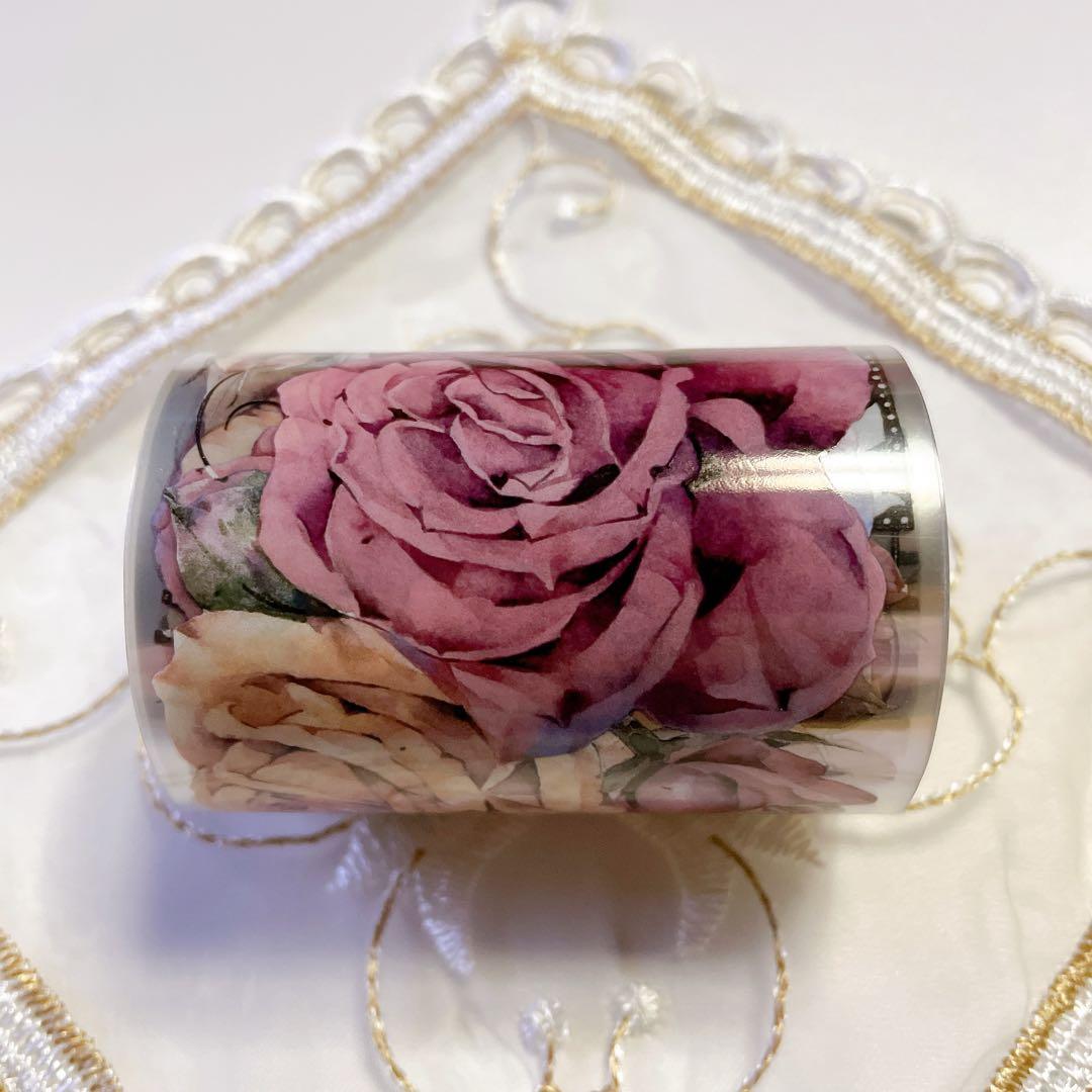 【M-422】壹洱　复古玫瑰　1ループ　マステ切り売り