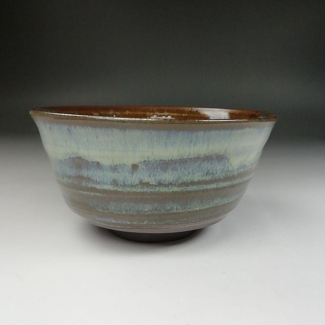Ｔ５９５　茶碗　『高取焼』『掛分釉　茶碗』『亀井味楽 造』　共箱　抹茶碗　茶道具
