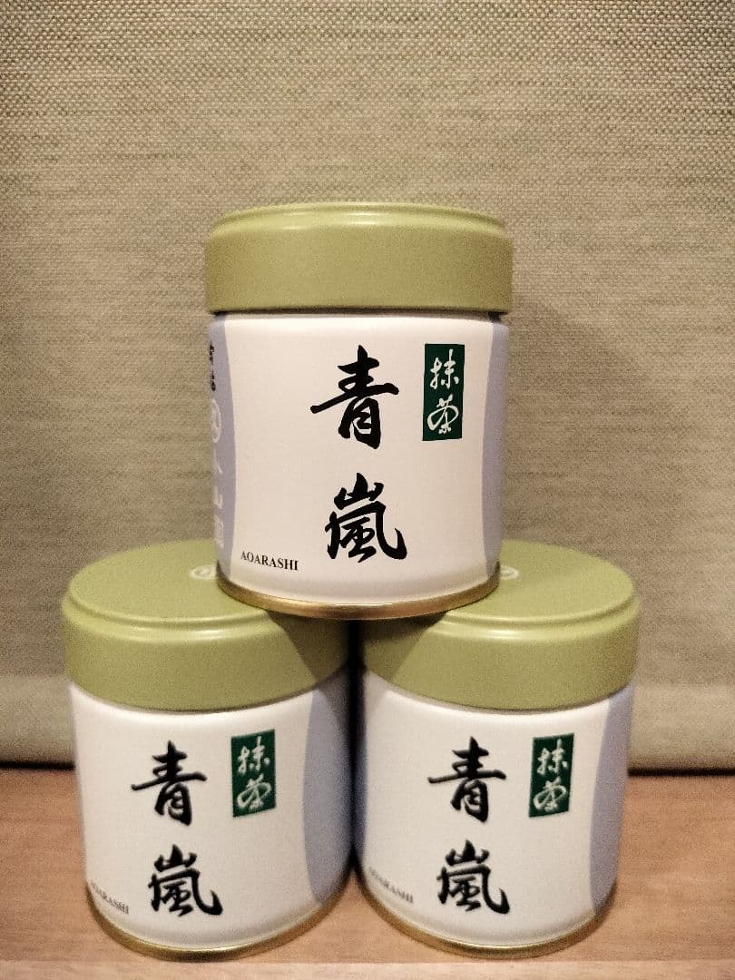 【新品未開封、品薄】京都・宇治　 丸久小山園　 抹茶 青嵐 40g 3缶セット