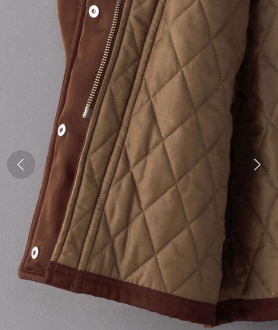 【超美品】6(ROKU) BOA COLLAR ZIP COAT B