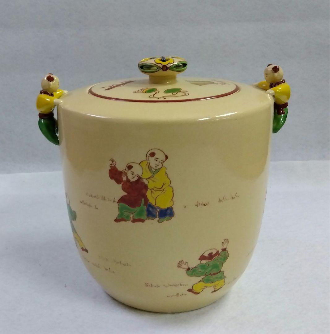 茶道具 水指 二閑人 唐子遊 粟田焼 鍵屋安田 安田浩人 京焼 粟田焼窯元