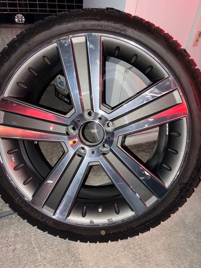 スタッドレスタイヤ付きホイール　19インチ　4本セットPCD112