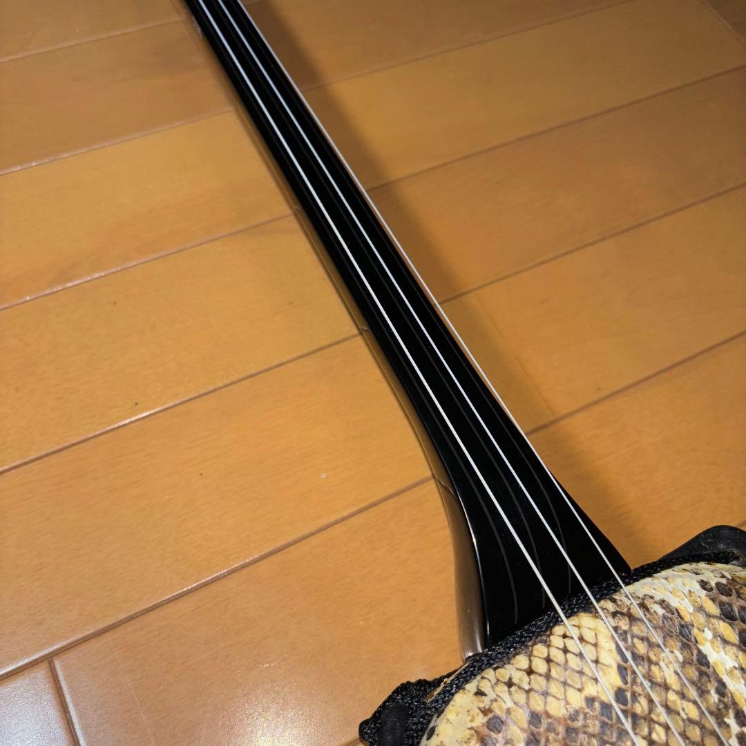 沖縄三線 蛇皮 三味線 ソフトケース付き