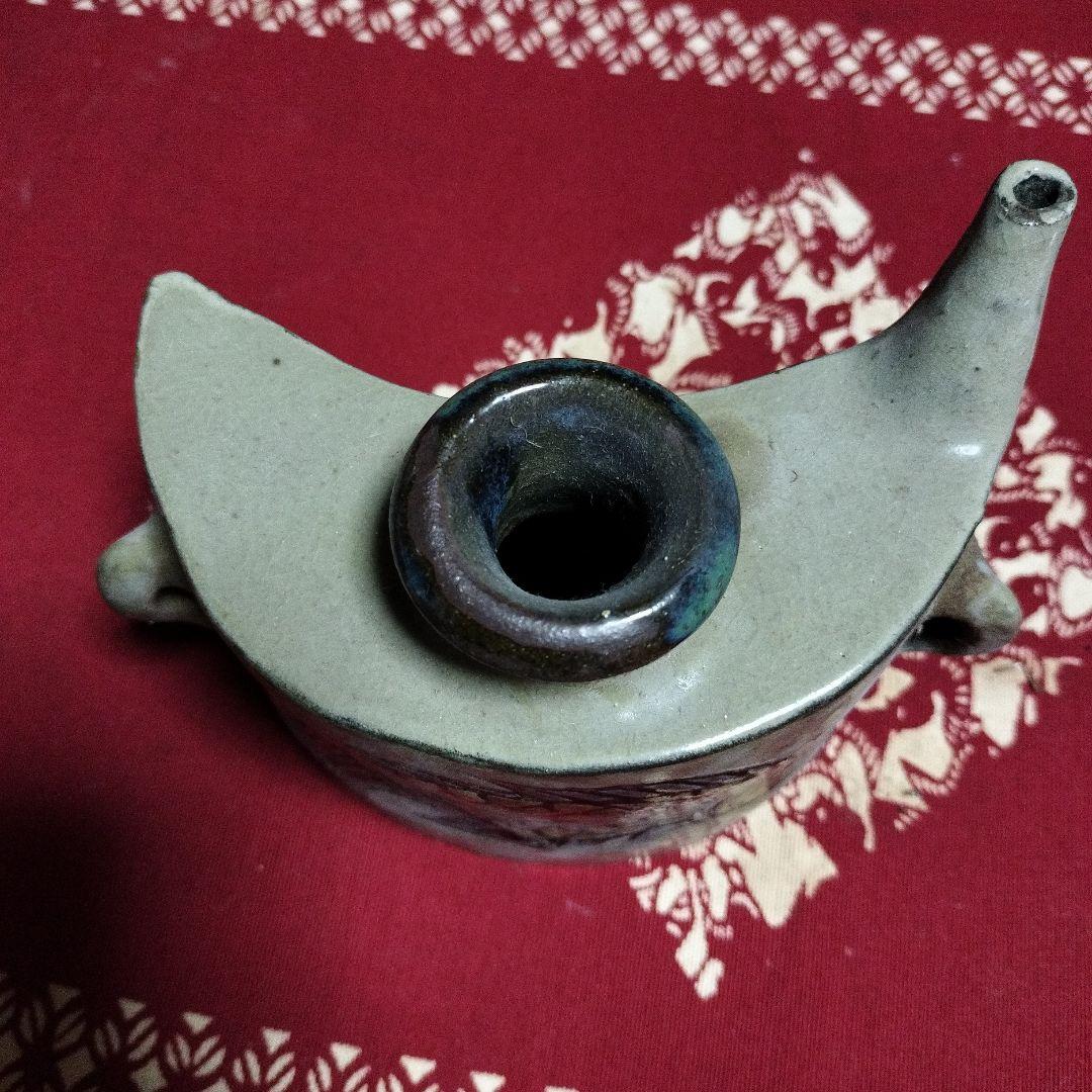 金城次郎　抱瓶　魚紋