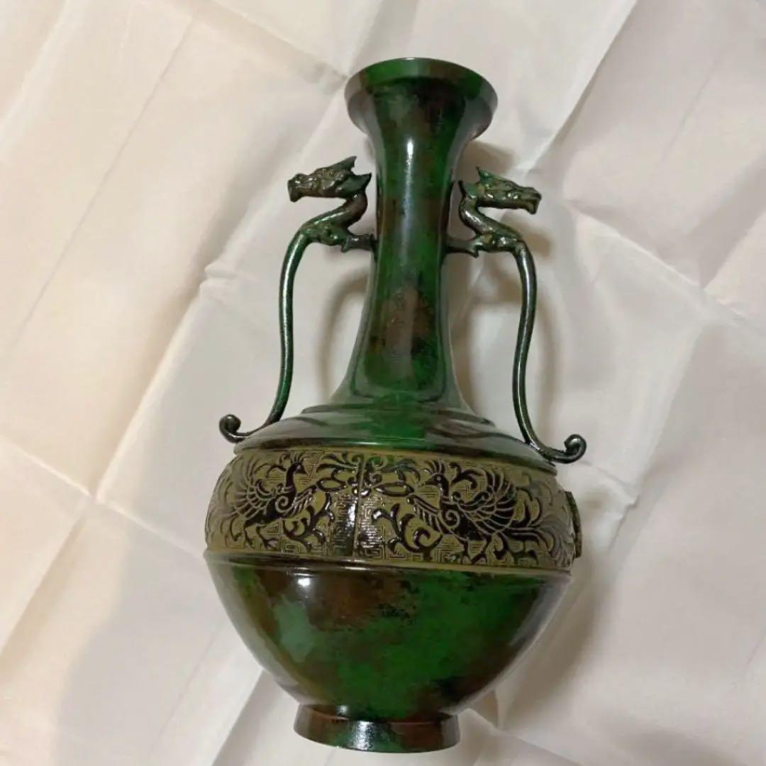 高岡銅器　花瓶　希少