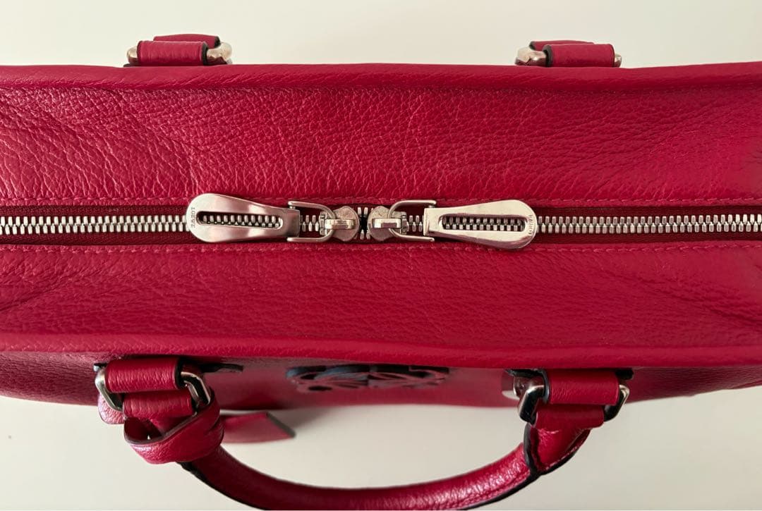 【Masa】LOEWE ロエベ アマソナ 28 アナグラム 赤 シルバー