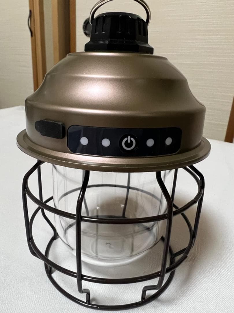 アウトドア 3色調光LEDランタン USB充電 軽量IPX4防水