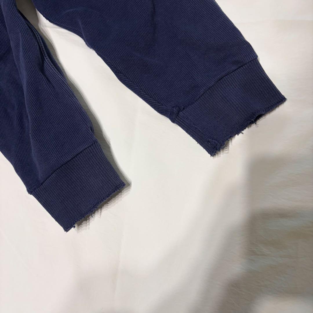 80s 筆タグ　ISSEY MIYAKE スウェット　バックロゴ　ネイビー