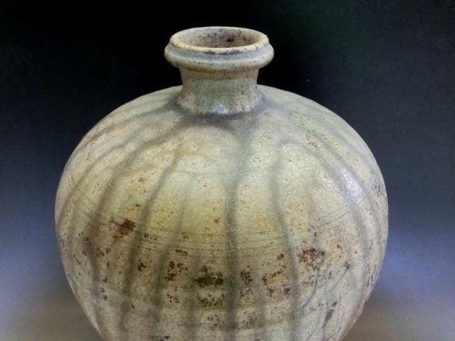 壷■古黄瀬戸 永仁銘瓶子 古壺 時代物 春光 水 古い花器 花瓶 瓶子 骨董■