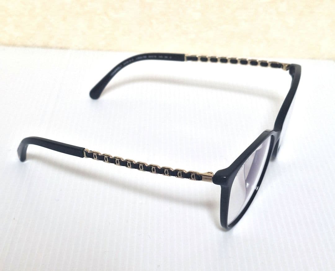 CHANEL スクエアシェイプ ブルーライトカット メガネ アイウェア