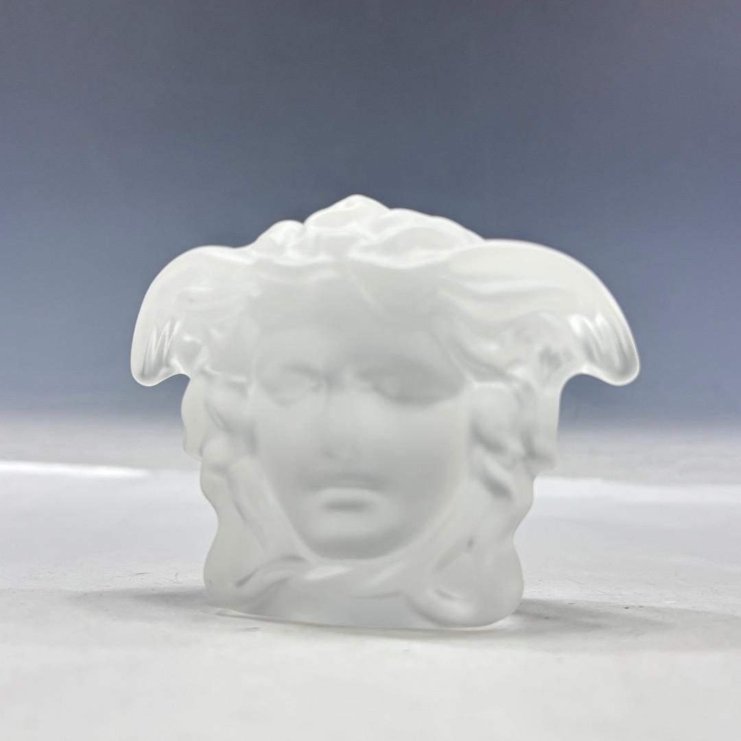 美品【ヴェルサーチ×ローゼンタール本物】オブジェ/クリスタル/3Dメデューサ