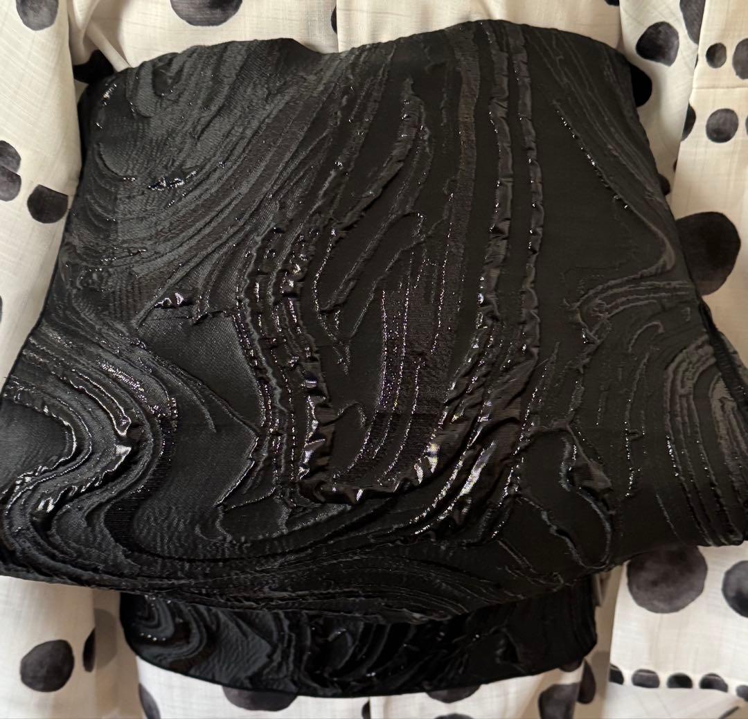 大人兵児帯【漆黒】【チョコメタル】のセット