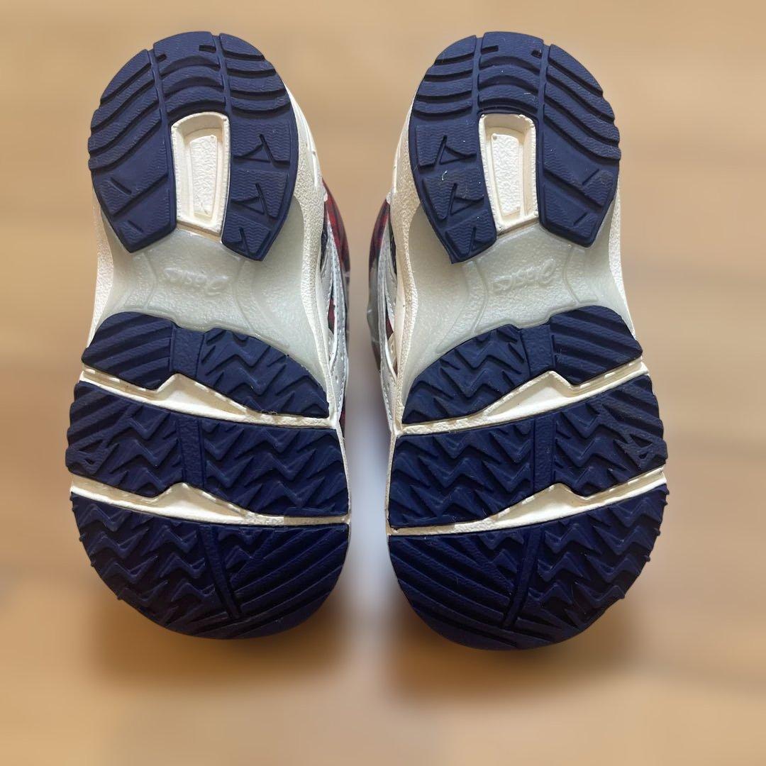 fh00_15　familiar×asics 赤チェック　15センチ