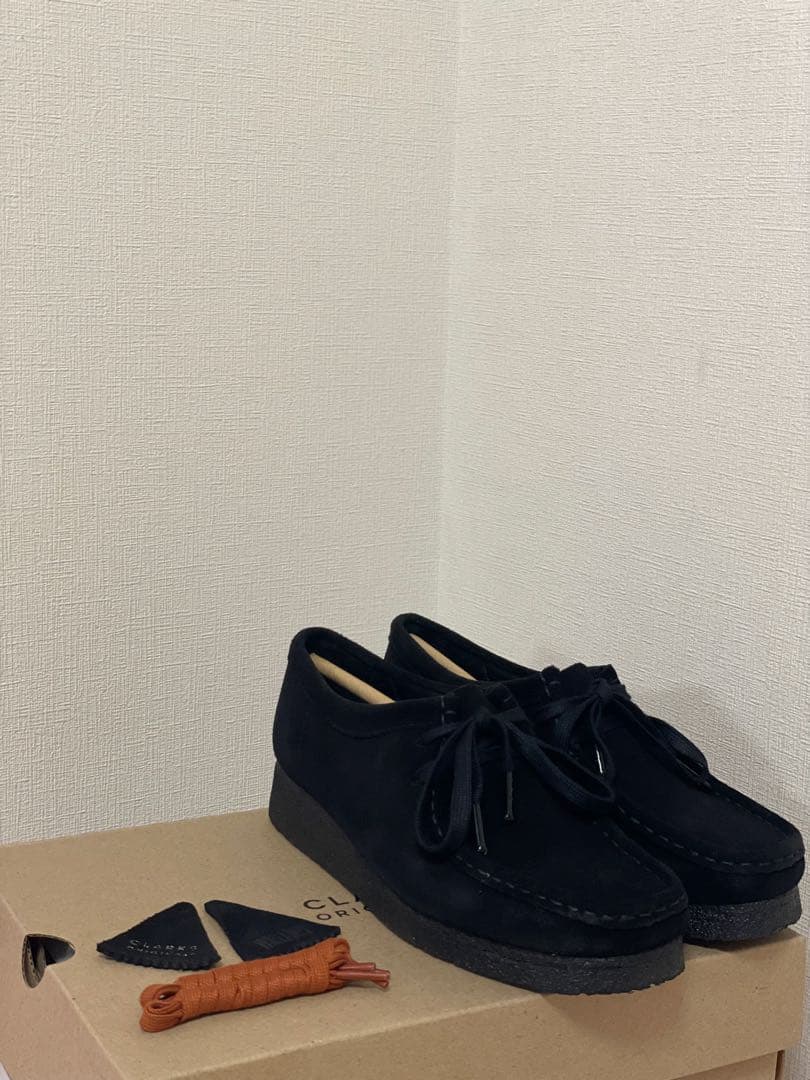 CLARKS ORIGINALS レディース　ワラビー　黒　UK5.5EU39