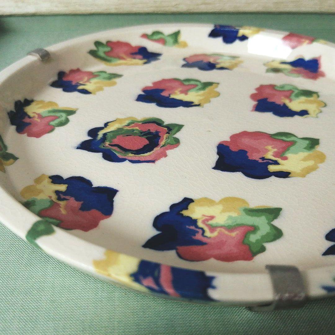 人間国宝　松井康成　萃瓷練上　華雲文皿　額装　飾皿　すいじ練上皿　骨董