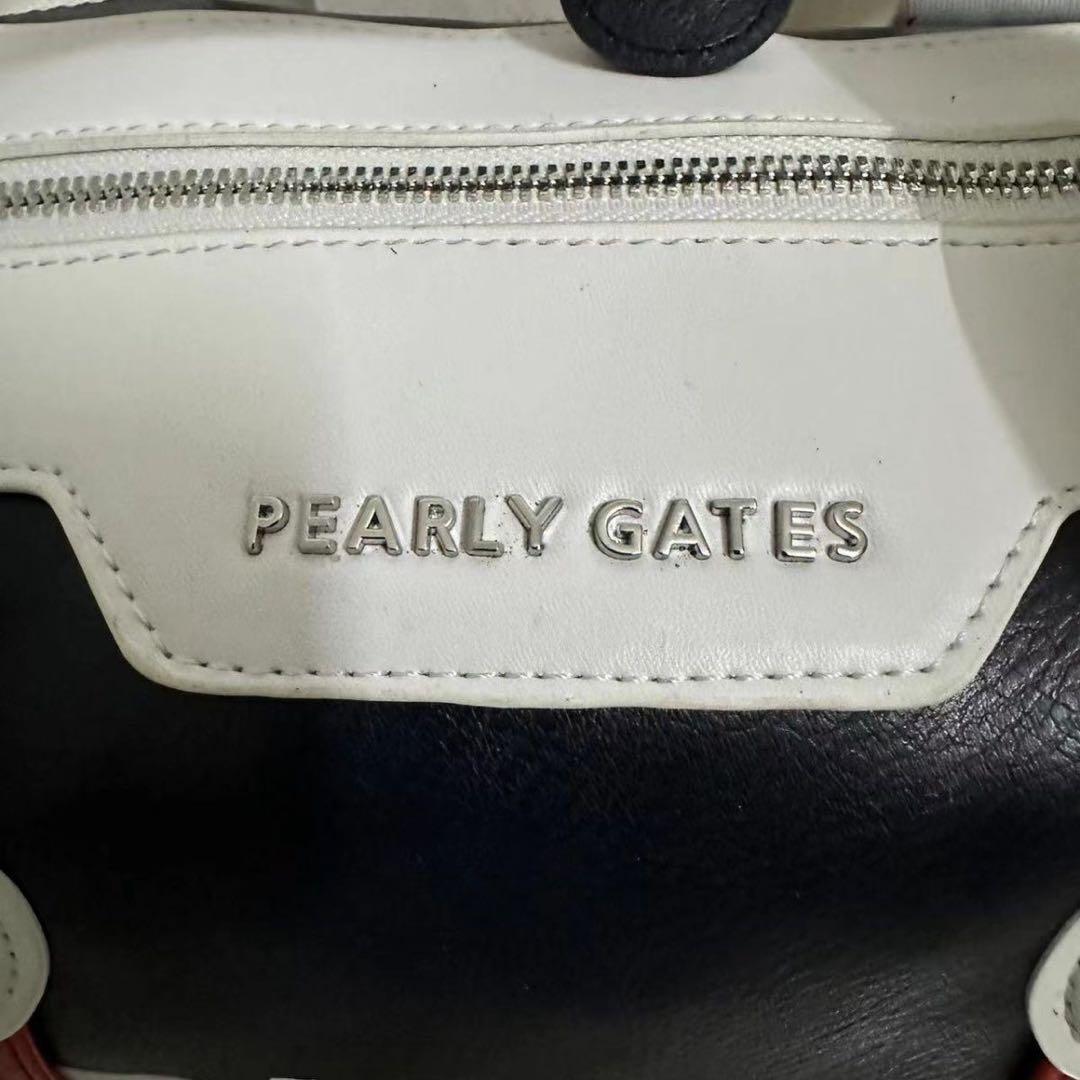 PEARLY GATES ボストンバッグ 黒/白/緑