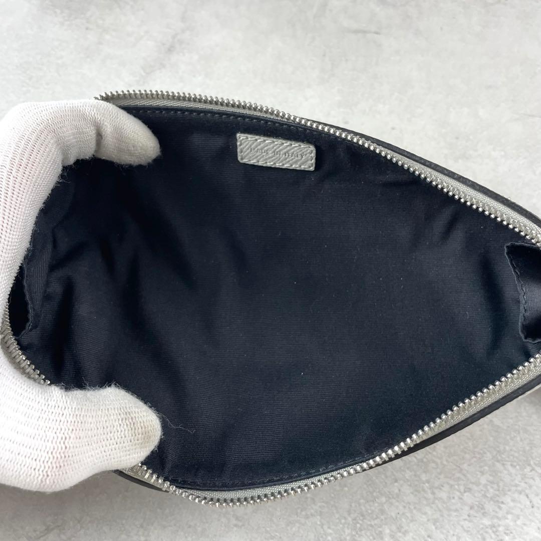 未使用級✨ スマイソン ペンケース サフィアーノレザー メンズ グレー系