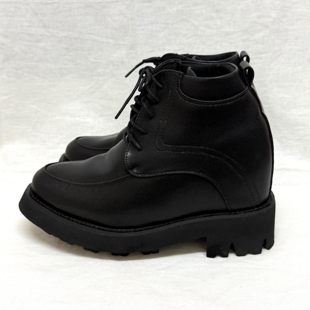 シークレットシューズ コスプレ 革靴 黒 15cm