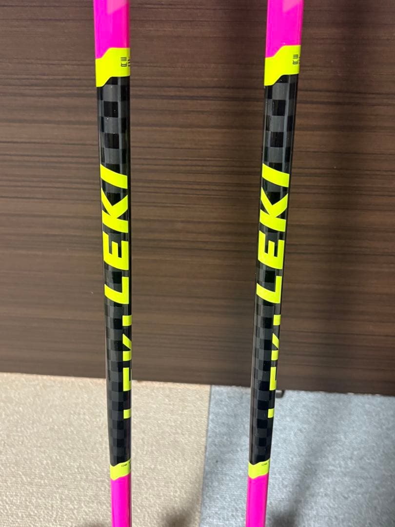 LEKI スキー用ストック ピンク/黒/黄