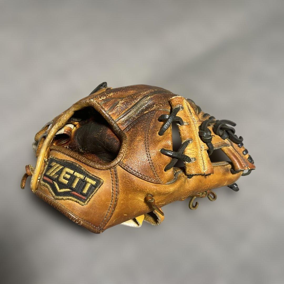 S*様 ZETT PRO STATUS 硬式グローブ 茶色 レザー　二遊間用