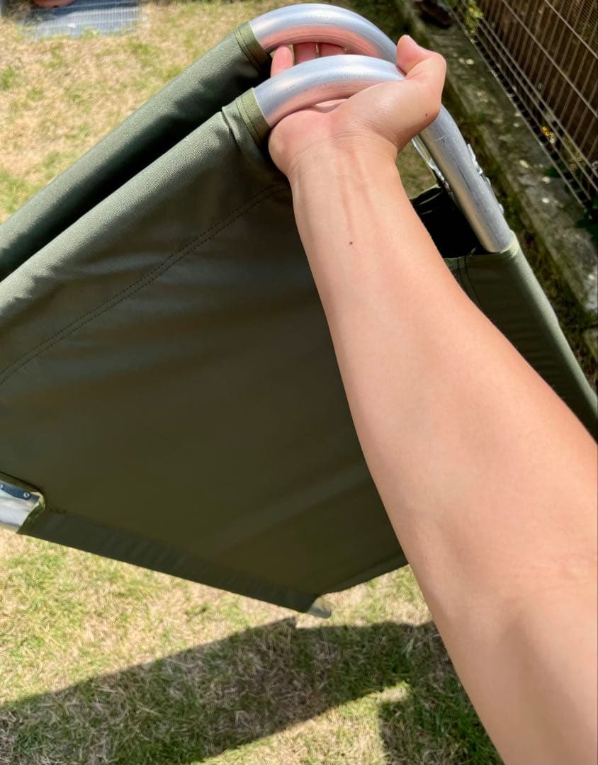 米軍放出未使用品 折りたたみ式コット 簡易ベッド アルミフレーム 軽量 ラスト