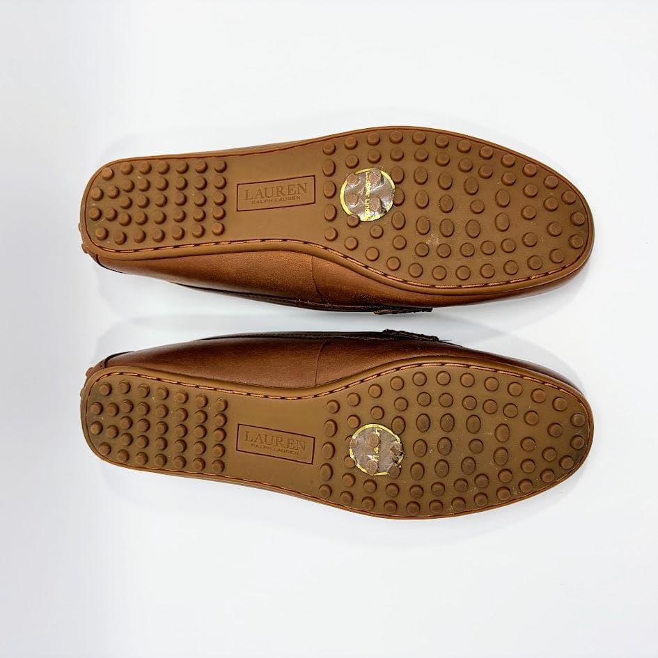 【美品】LAUREN ラルフローレン ドライビング シューズ ロゴ ローファー