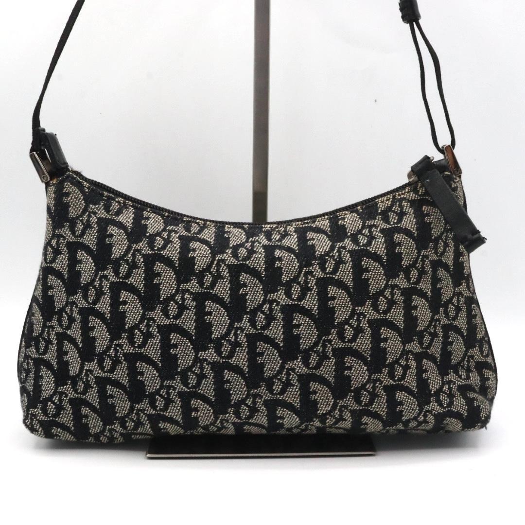 美品　クリスチャン　ディオール　トロッター　ハンドバッグ　ブラック