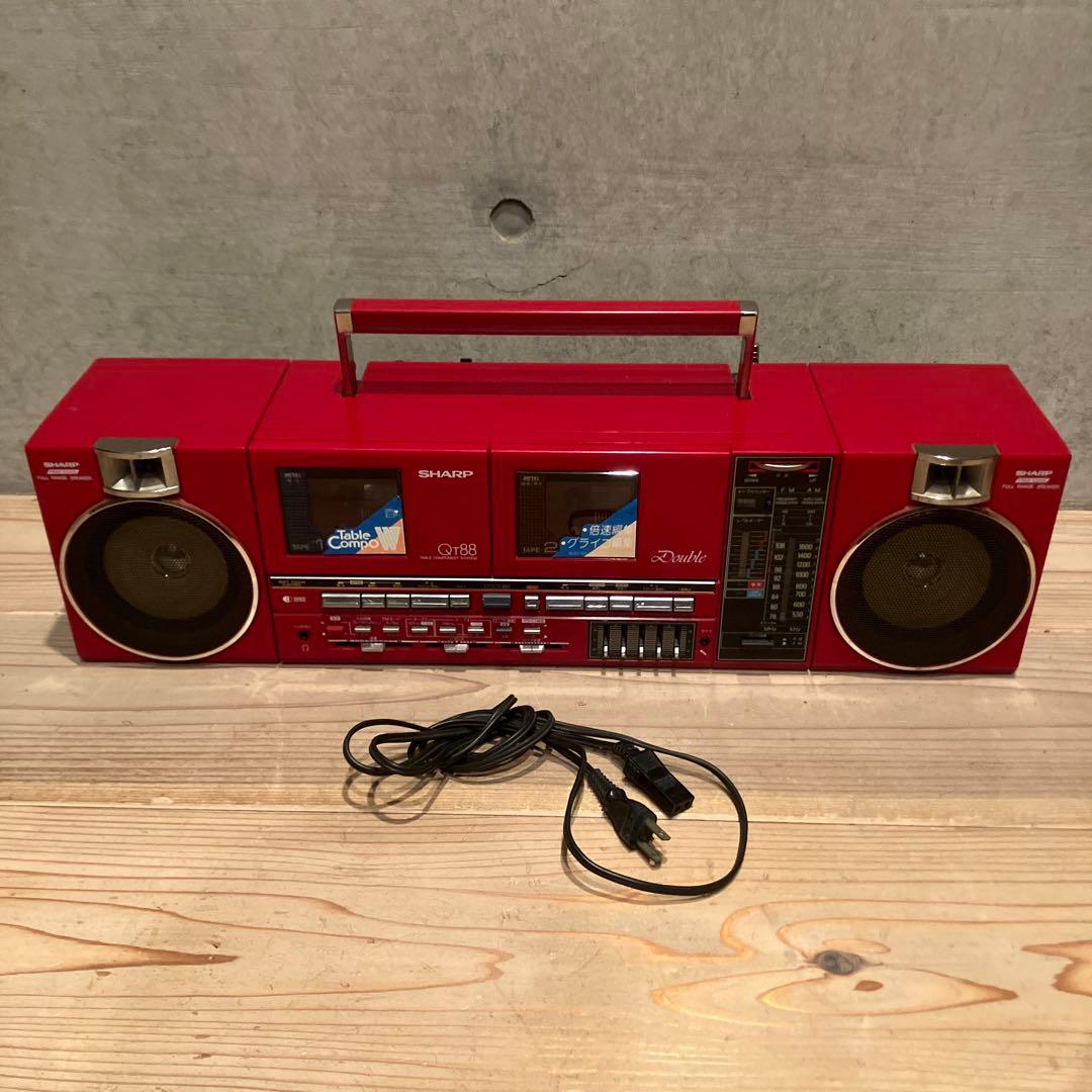 SHARP QT-88 MK Ⅱ　 ダブルラジカセ 昭和レトロ　希少　昭和家電
