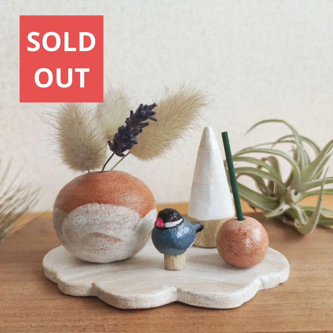 文鳥さんの色々アレンジお香立てセット